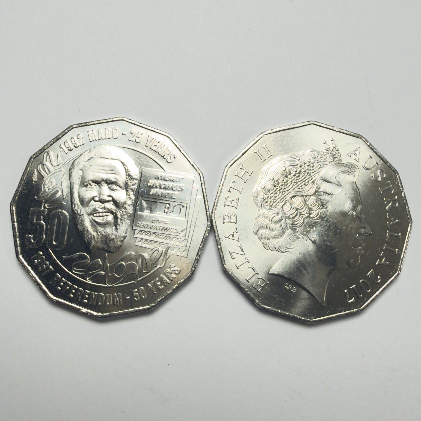 2017 MABO 50 Cent Coin - Uncirculated 50c - Eddie MABO Pride And Passion - In 2x2