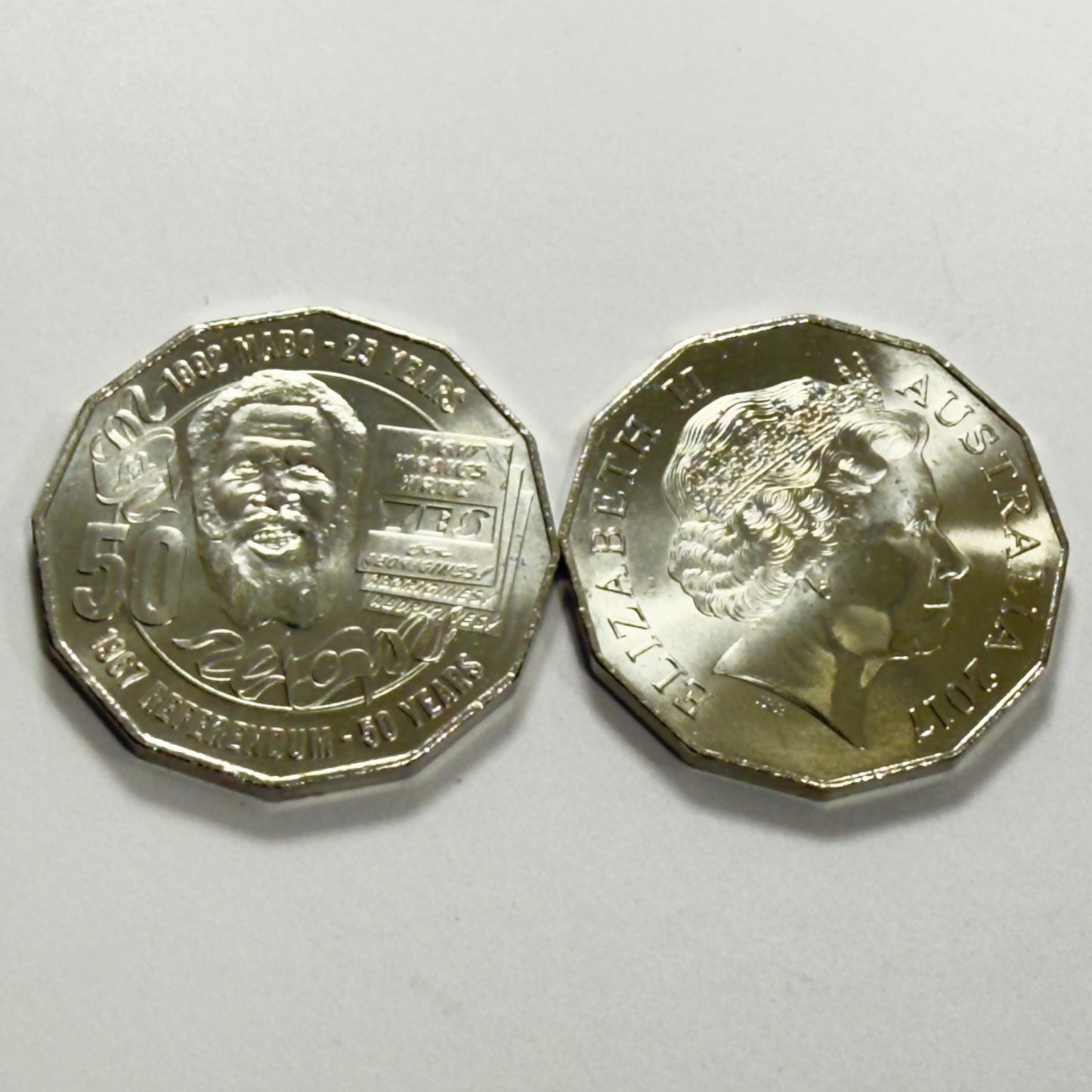 2017 MABO 50 Cent Coin - Uncirculated 50c - Eddie MABO Pride And Passion - In 2x2