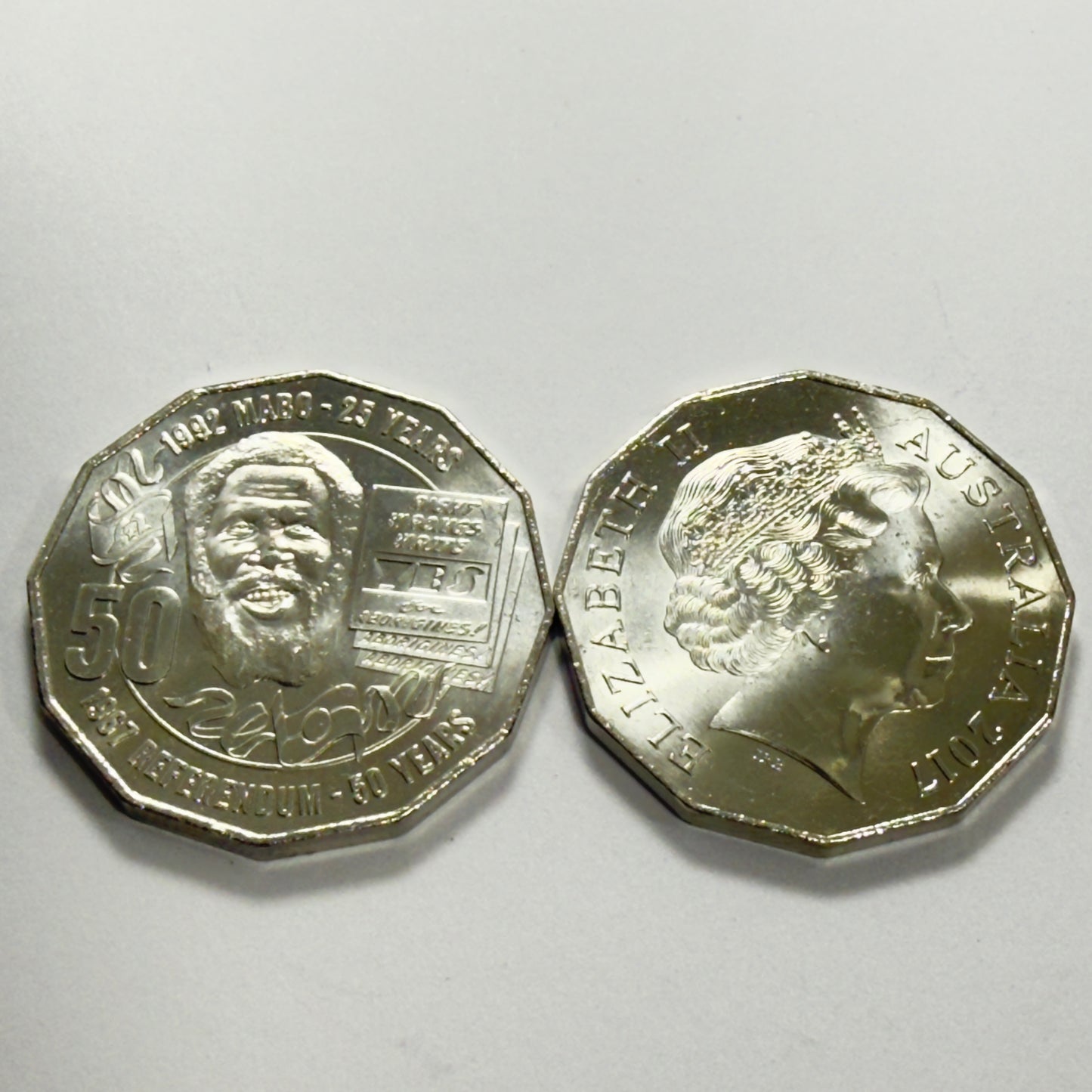 2017 MABO 50 Cent Coin - Uncirculated 50c - Eddie MABO Pride And Passion - In 2x2