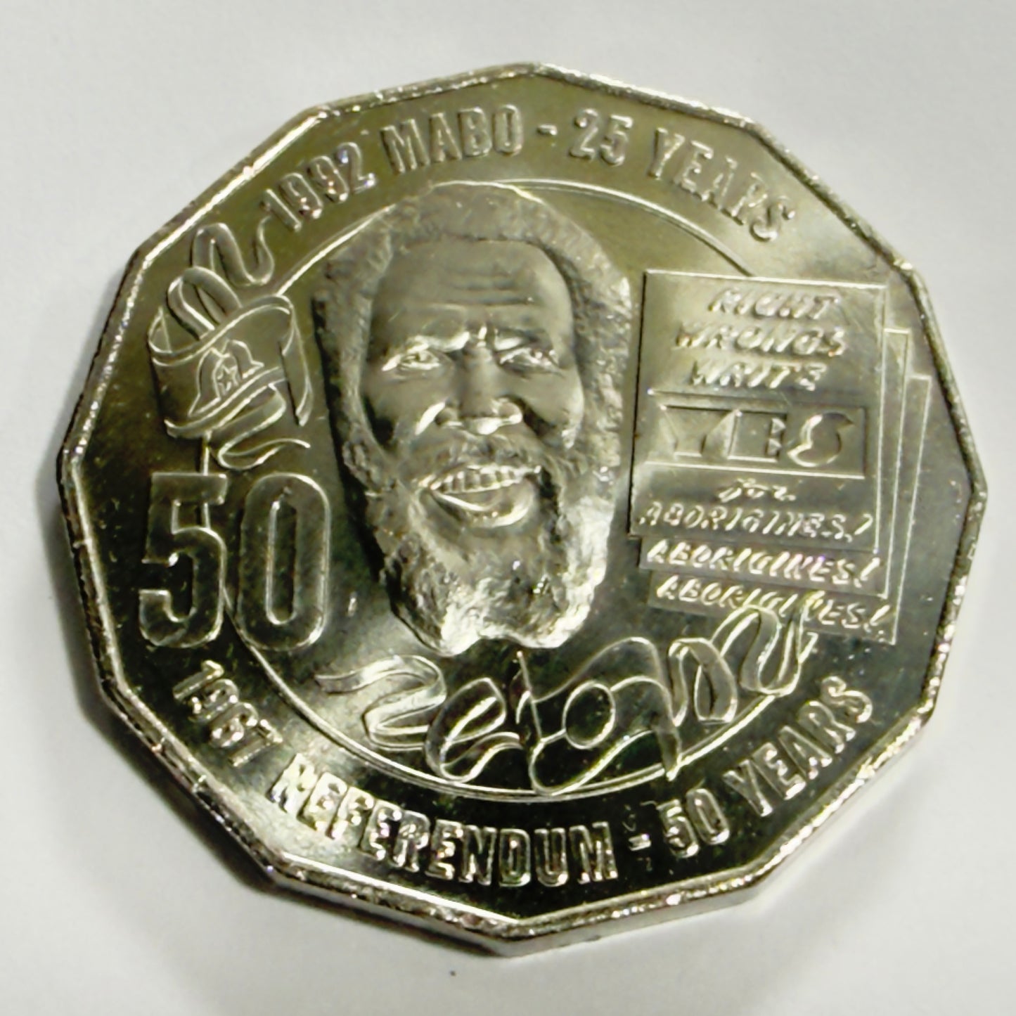 2017 MABO 50 Cent Coin - Uncirculated 50c - Eddie MABO Pride And Passion - In 2x2