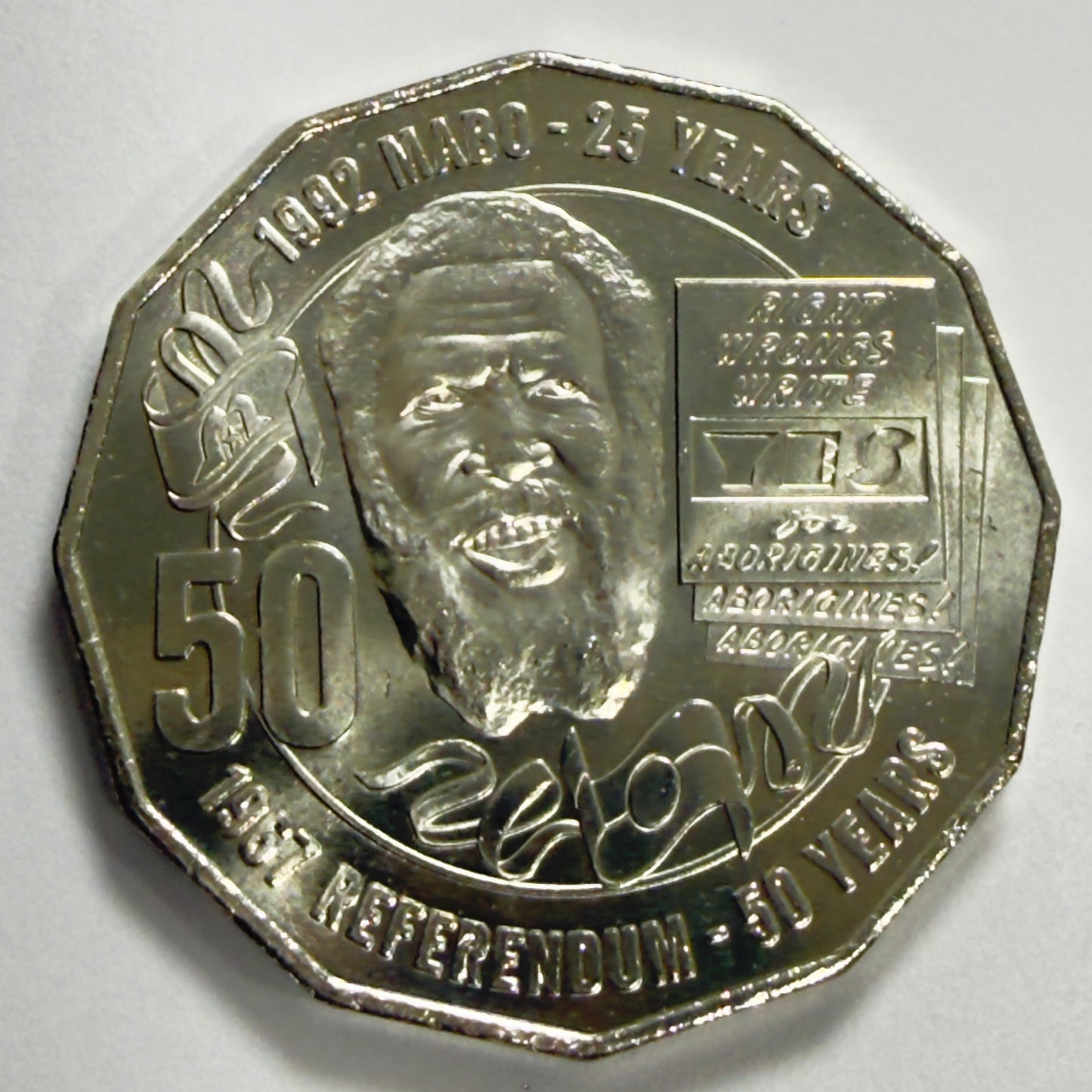 2017 MABO 50 Cent Coin - Uncirculated 50c - Eddie MABO Pride And Passion - In 2x2