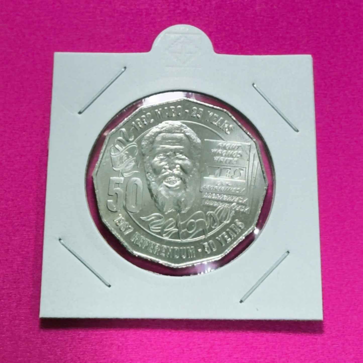 2017 MABO 50 Cent Coin - Uncirculated 50c - Eddie MABO Pride And Passion - In 2x2