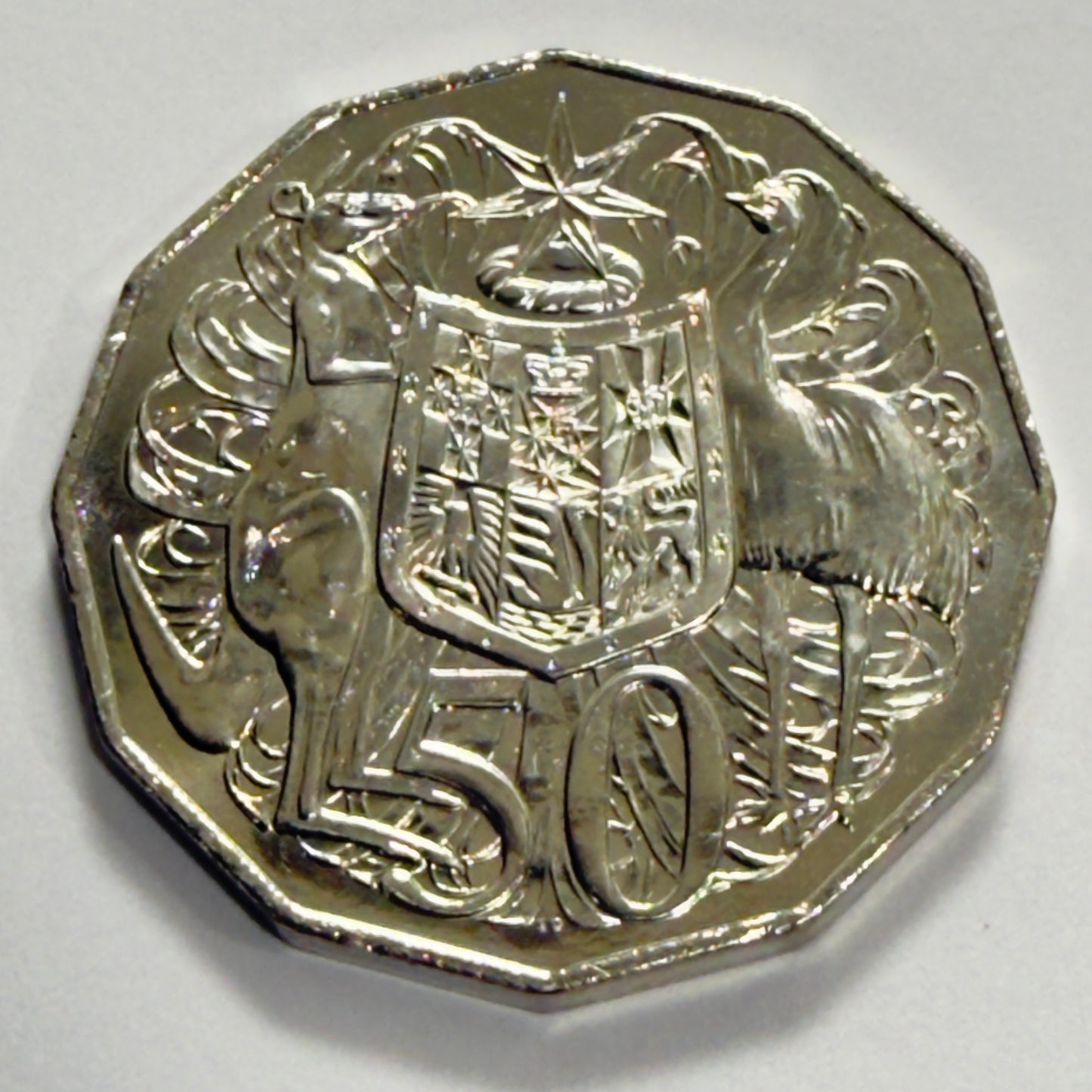 2017 50 Cent Coin - Uncirculated - Coat of Arms - Fifty Cent - 50c in 2x2