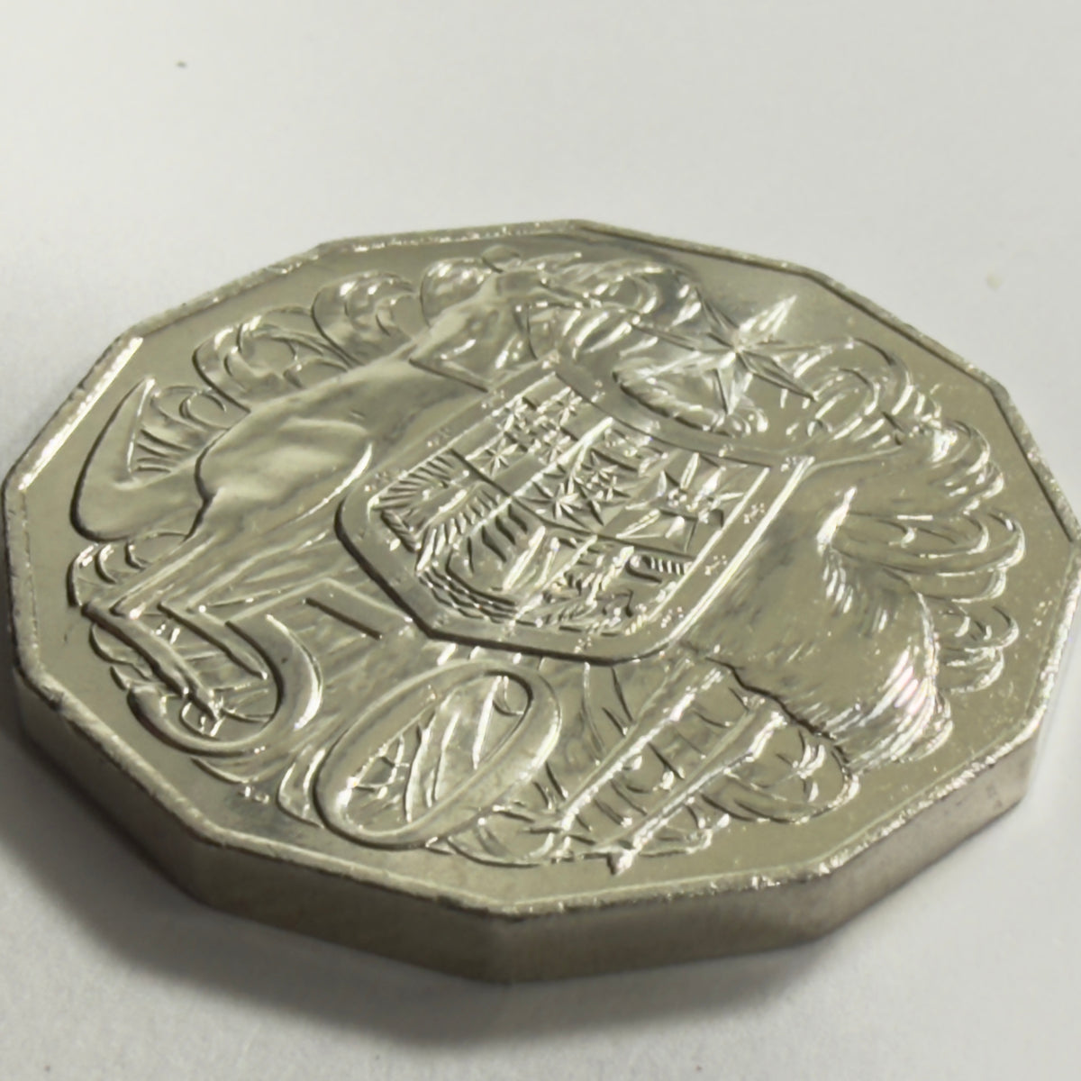 2017 50 Cent Coin - Uncirculated - Coat of Arms - Fifty Cent - 50c in 2x2