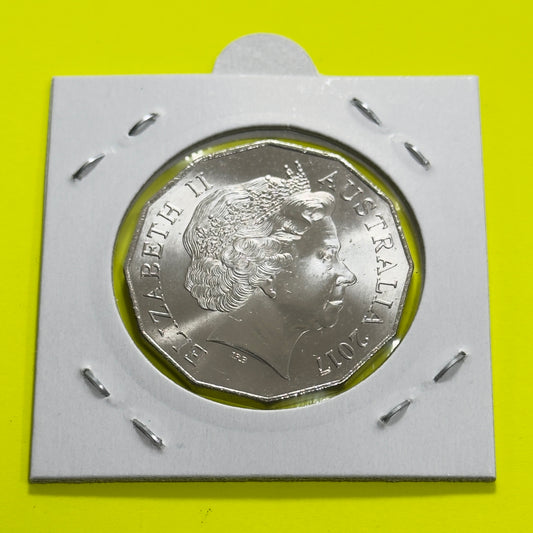 2017 50 Cent Coin - Uncirculated - Coat of Arms - Fifty Cent - 50c in 2x2