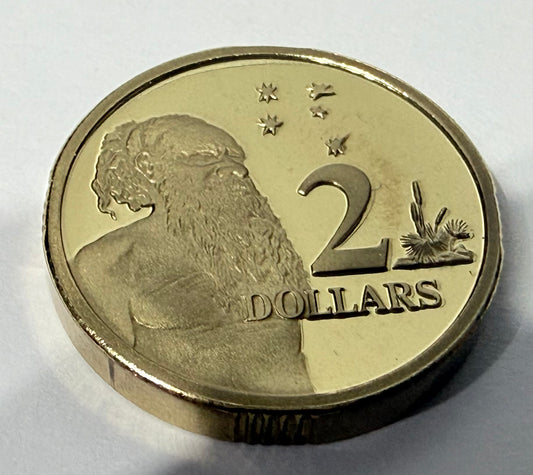 1991 $2 Proof Coin - Aboriginal Elder - Two Dollar - comes in 2x2