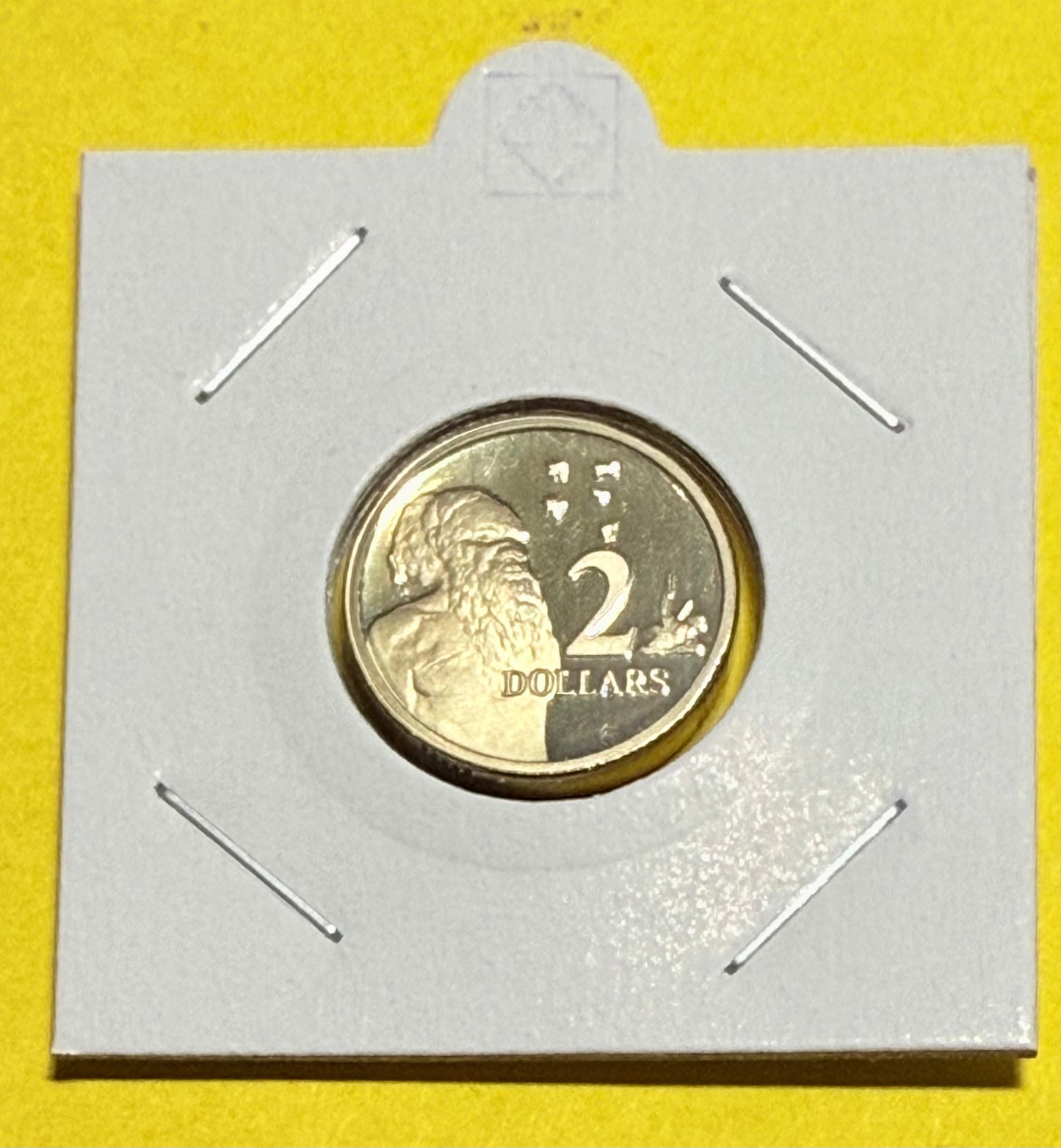1991 $2 Proof Coin - Aboriginal Elder - Two Dollar - comes in 2x2