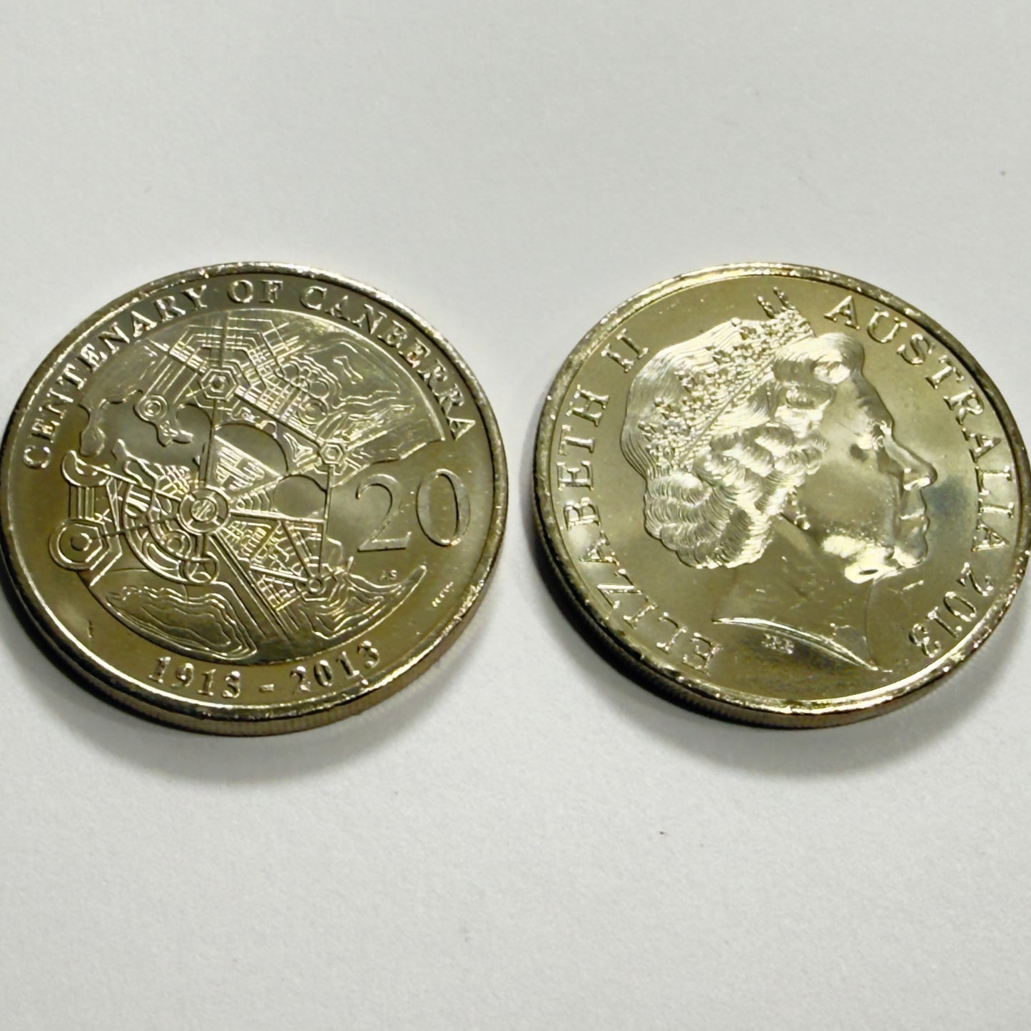 2013 20 Cent Coin - Centenary of Canberra - Uncirculated - Comes in 2x2