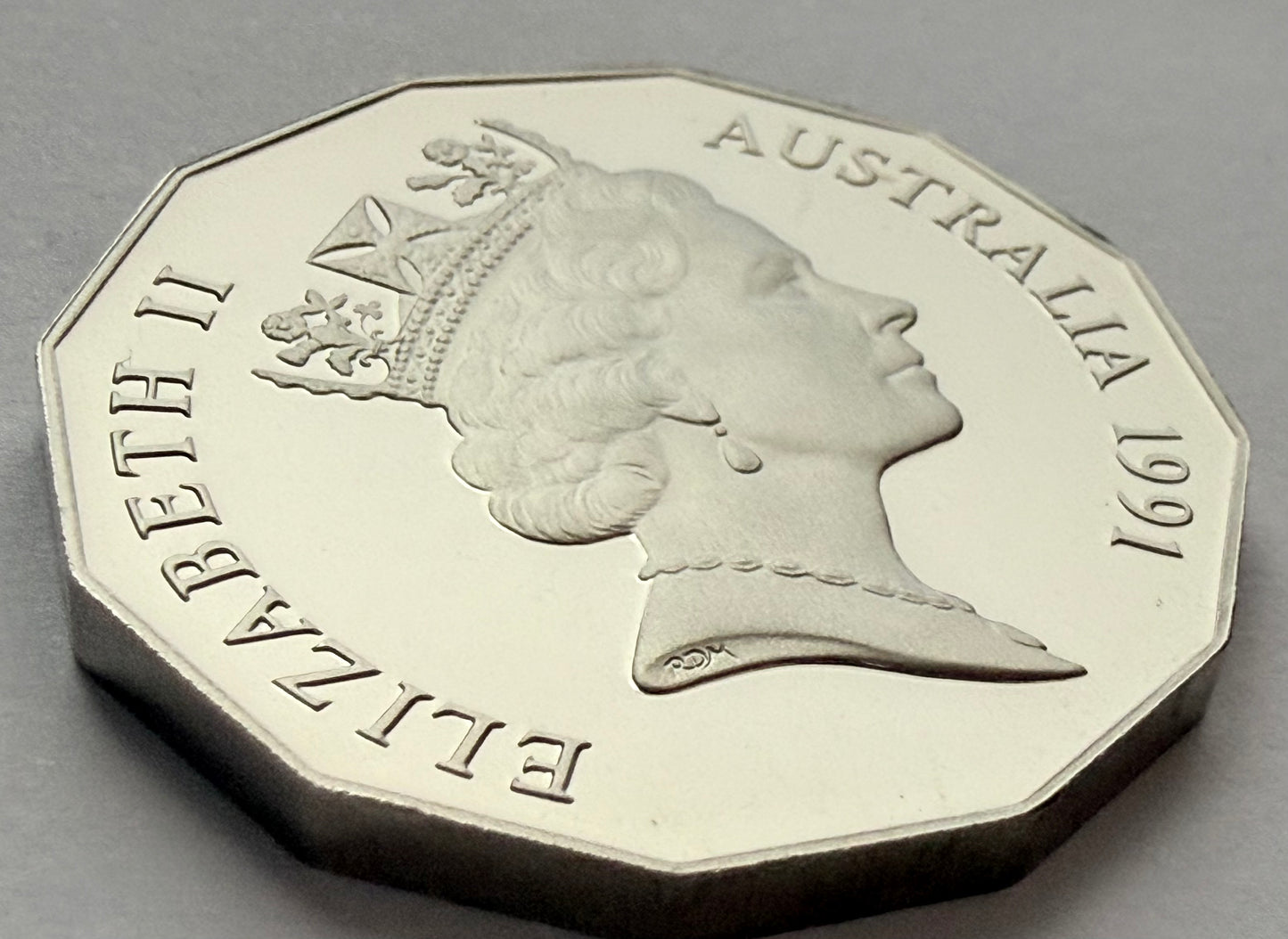 1991 50 Cent Proof Coin - Rams Head - comes in 2x2