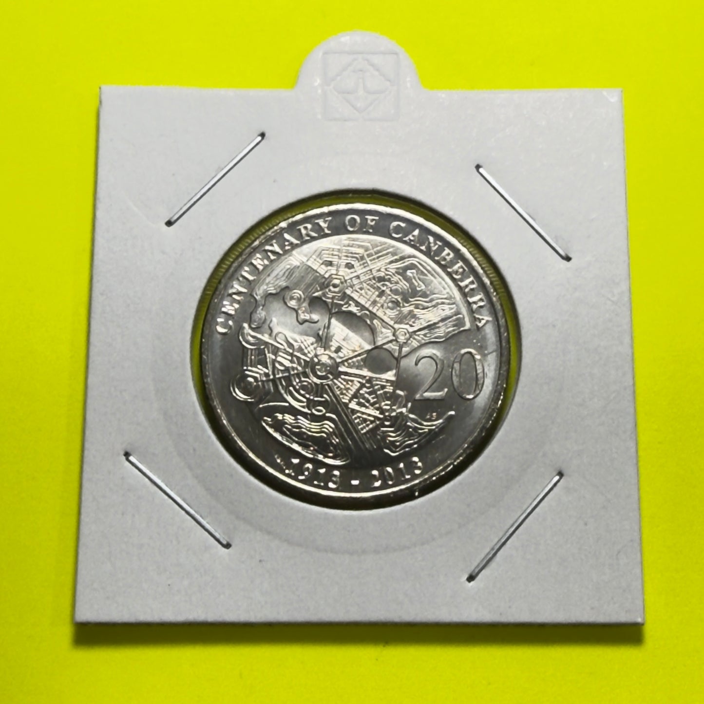 2013 20 Cent Coin - Centenary of Canberra - Uncirculated - Comes in 2x2