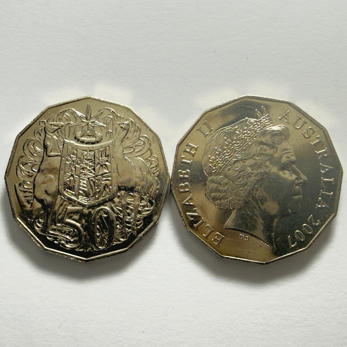 2007 50 Cent Coin - Uncirculated - Coat of Arms - comes in 2x2