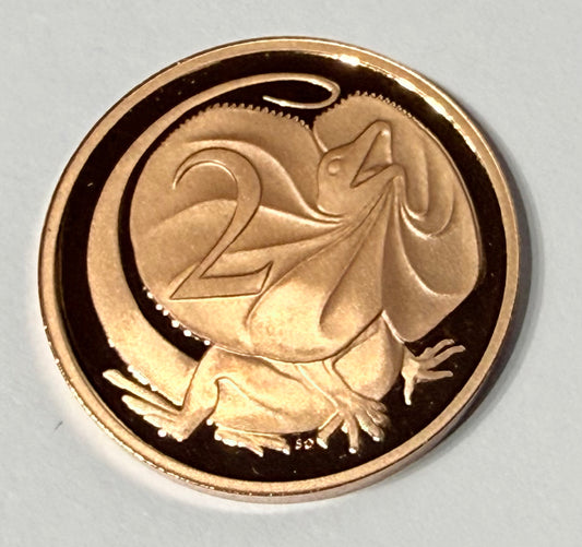 1991 2 Cent Proof Coin - Two Cent Proof Coin - comes in 2x2