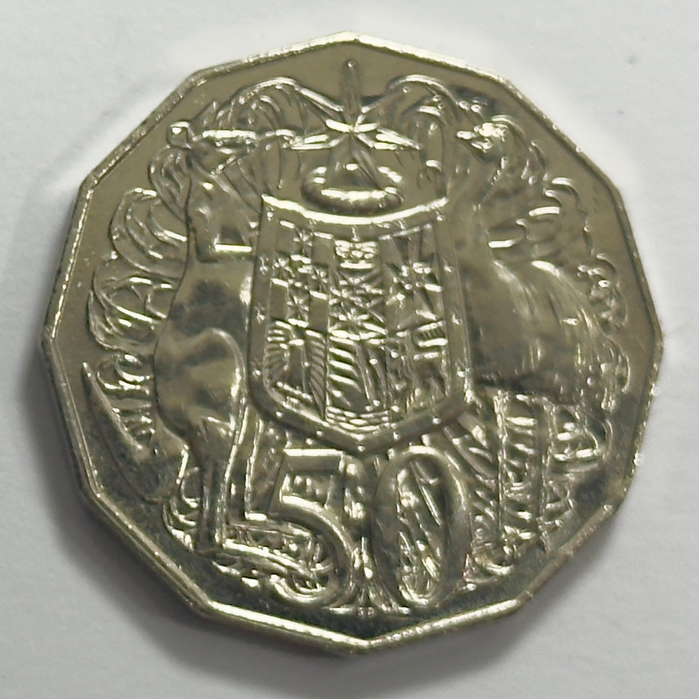 2007 50 Cent Coin - Uncirculated - Coat of Arms - comes in 2x2
