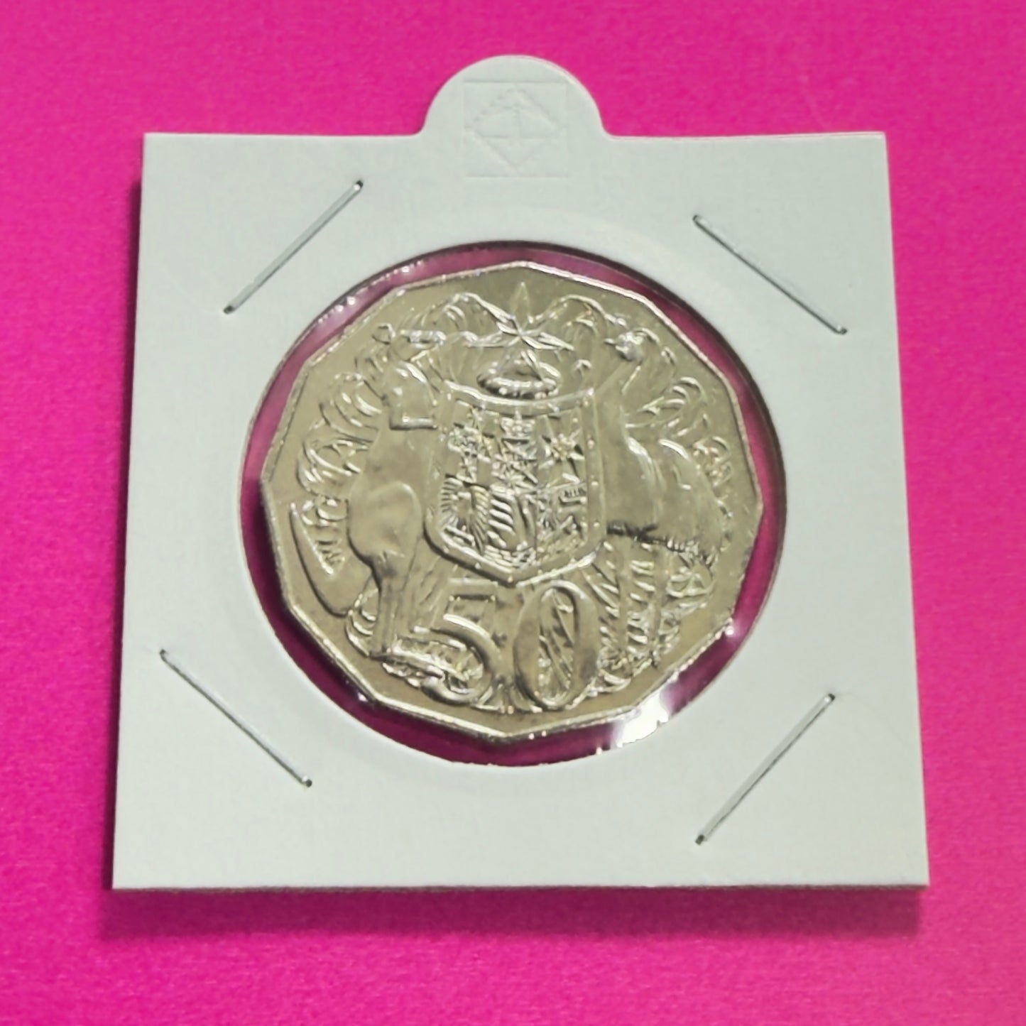 2007 50 Cent Coin - Uncirculated - Coat of Arms - comes in 2x2