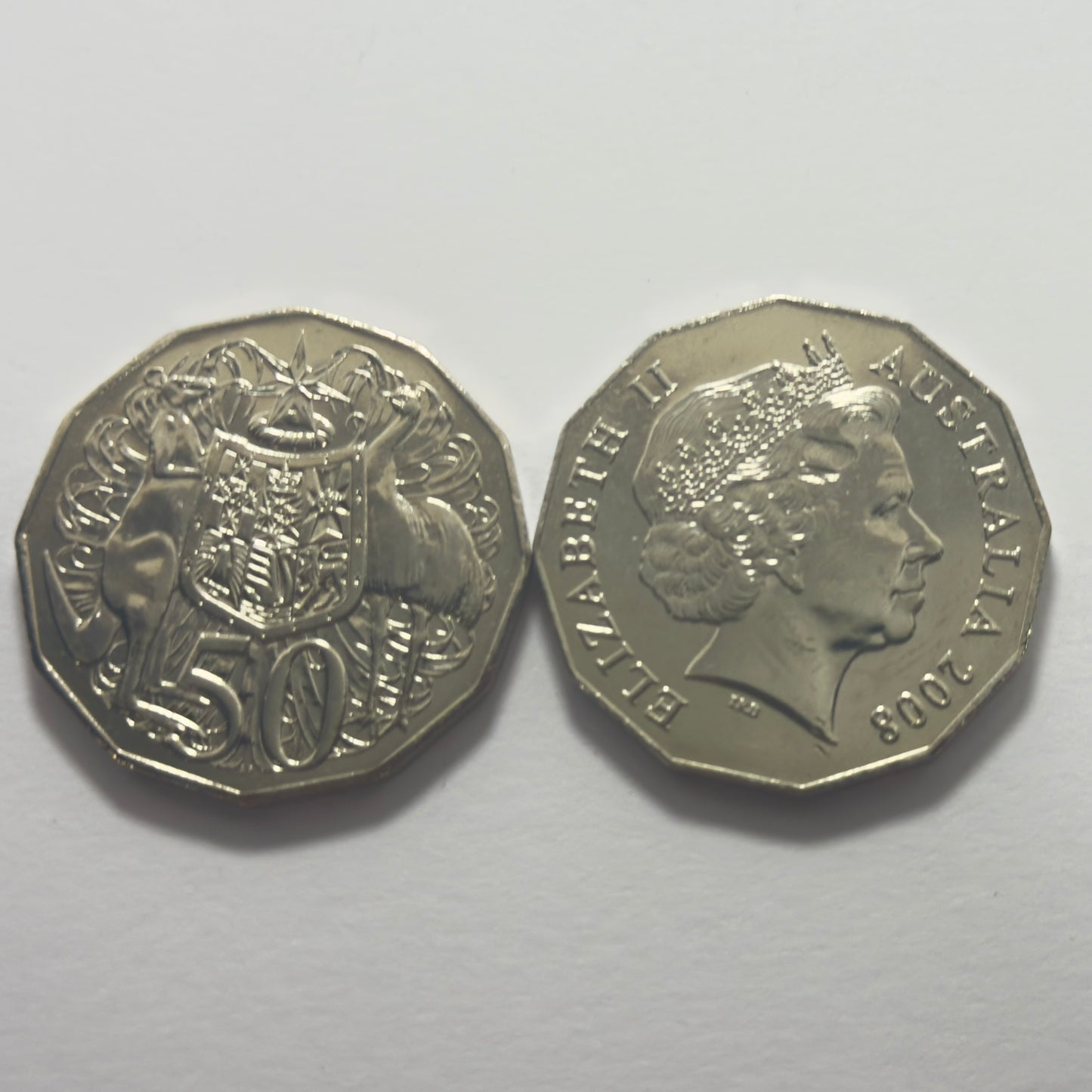 2008 50 Cent Coin - Coat of Arms - Uncirculated - comes in 2x2
