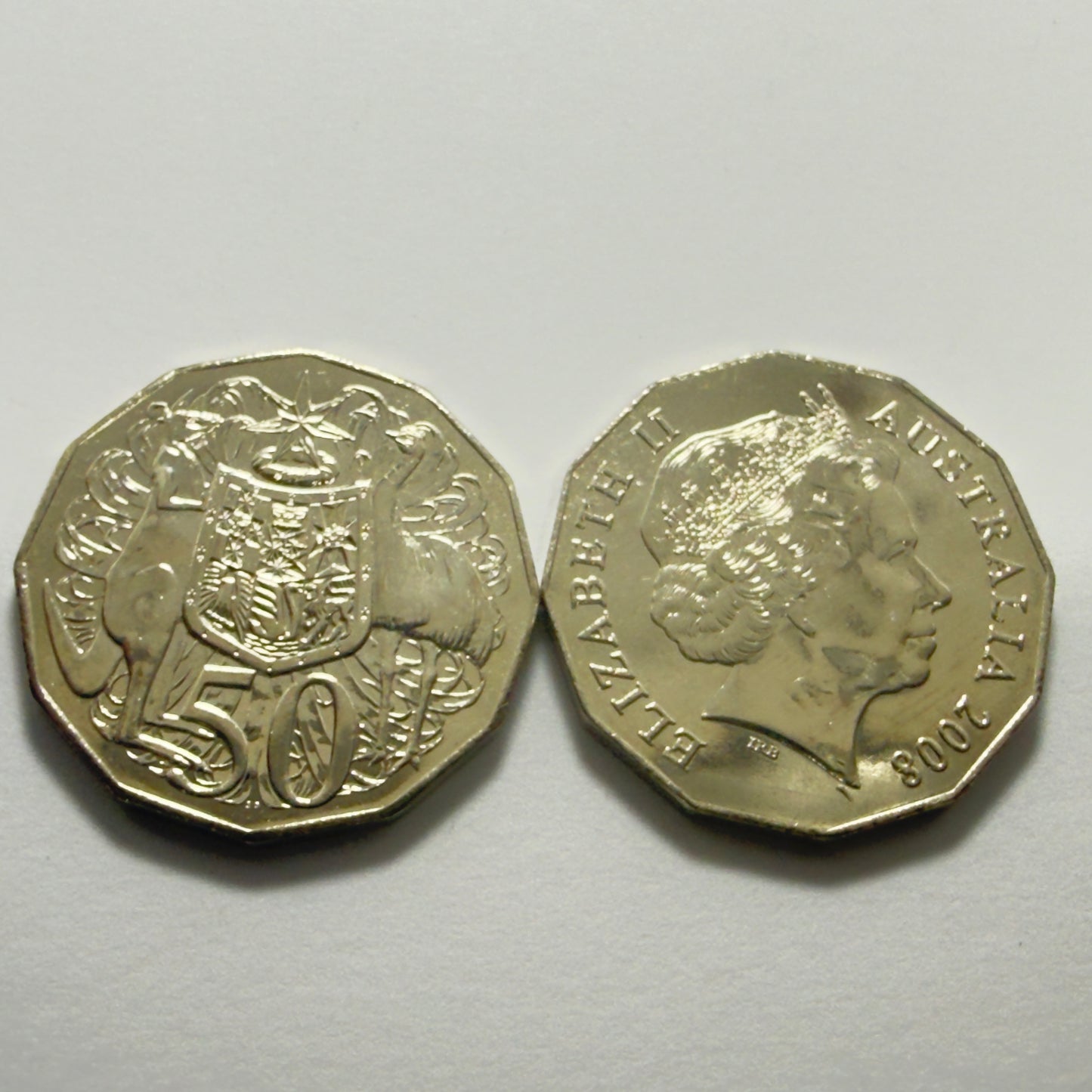 2008 50 Cent Coin - Coat of Arms - Uncirculated - comes in 2x2