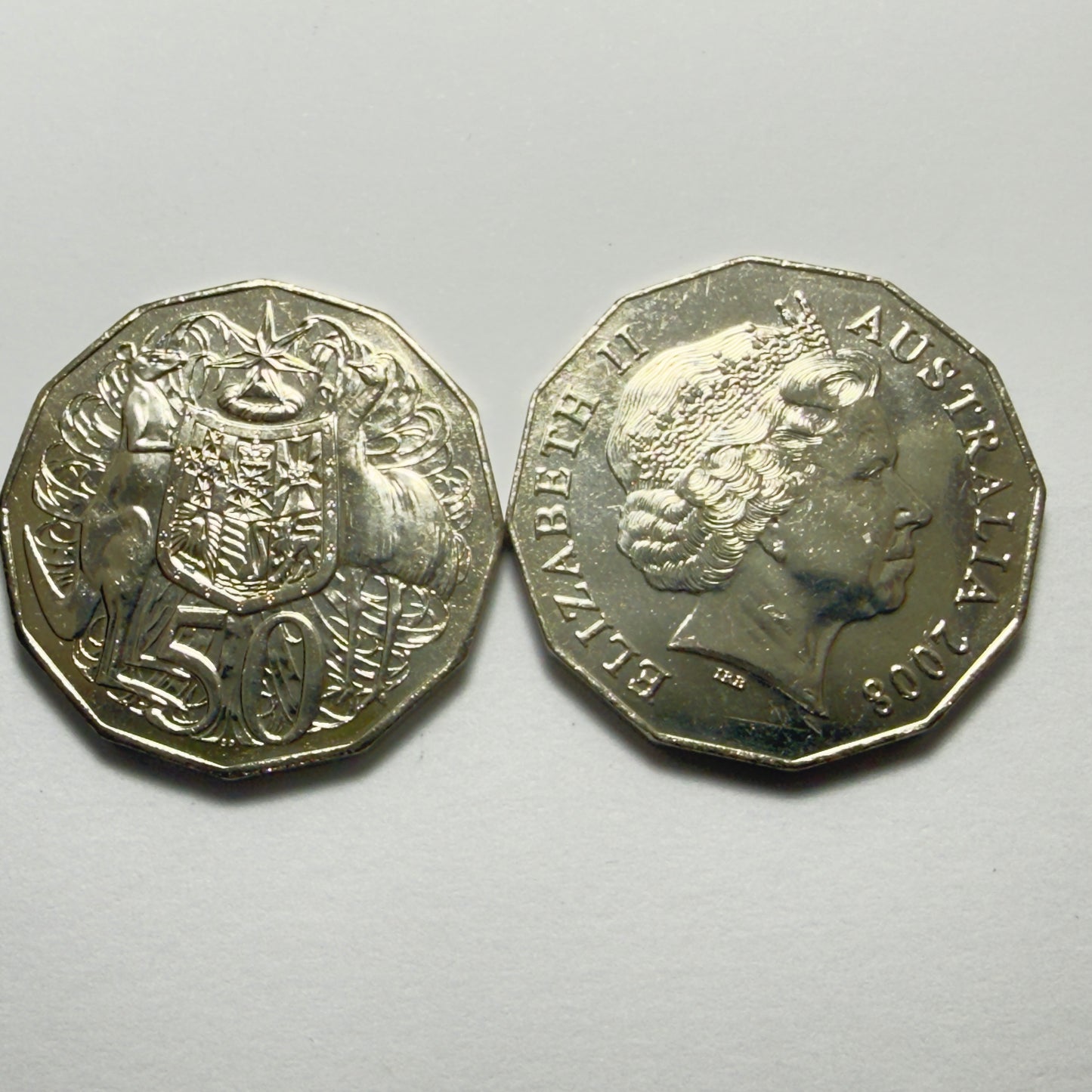 2008 50 Cent Coin - Coat of Arms - Uncirculated - comes in 2x2