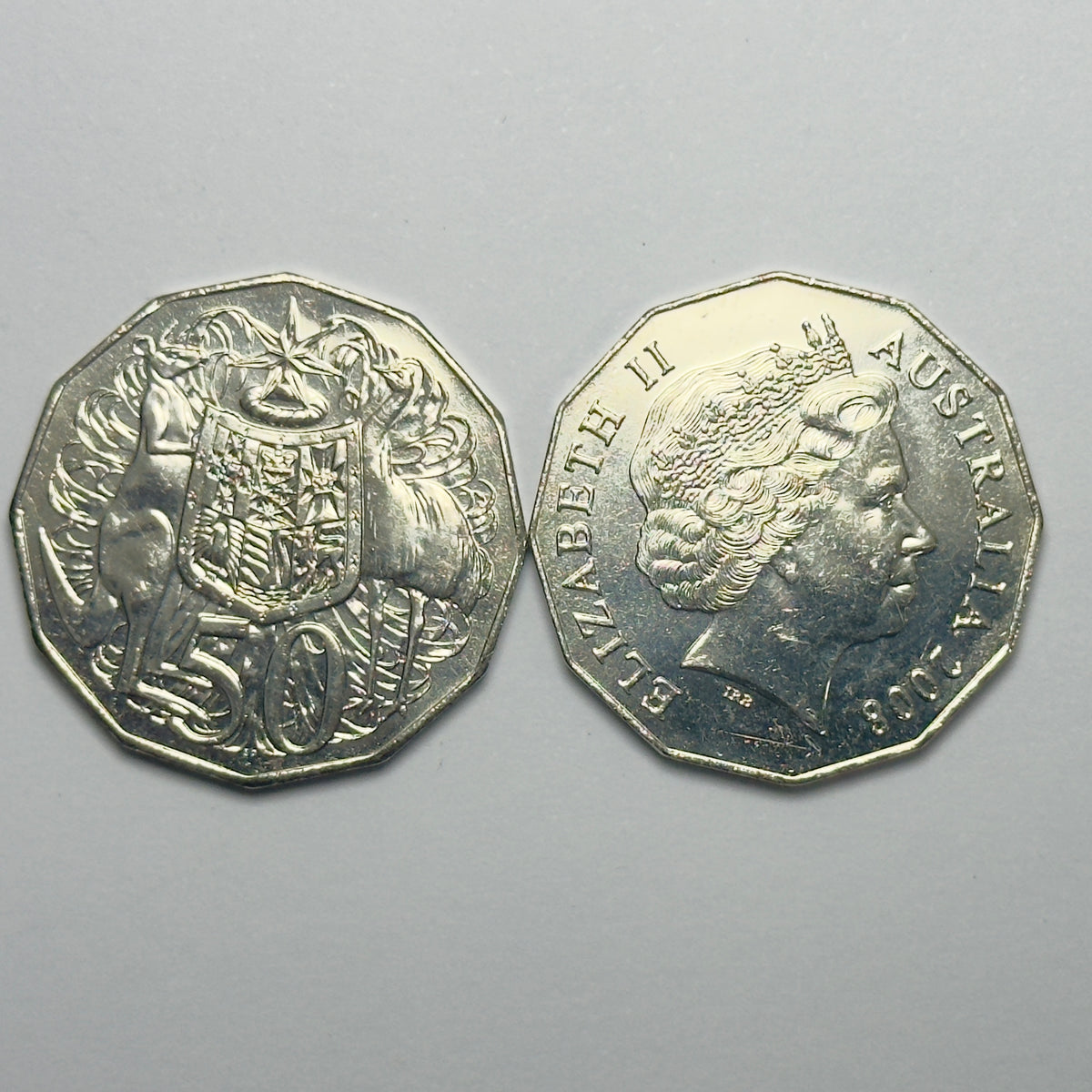 2008 50 Cent Coin - Coat of Arms - Uncirculated - comes in 2x2