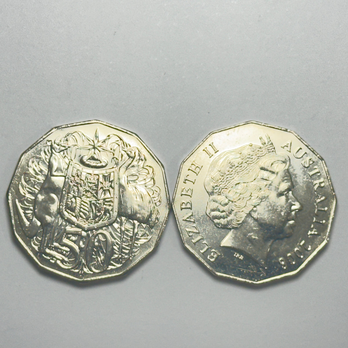 2008 50 Cent Coin - Coat of Arms - Uncirculated - comes in 2x2