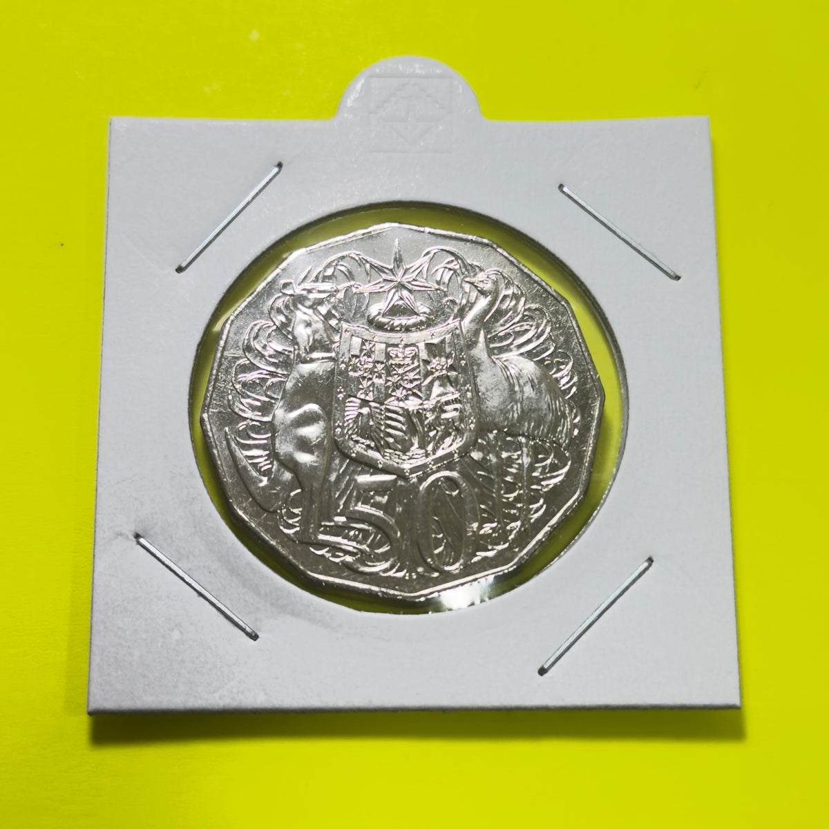 2008 50 Cent Coin - Coat of Arms - Uncirculated - comes in 2x2