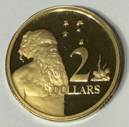 1992 $2 Proof Coin - Aboriginal Elder - Two Dollar - comes in 2x2