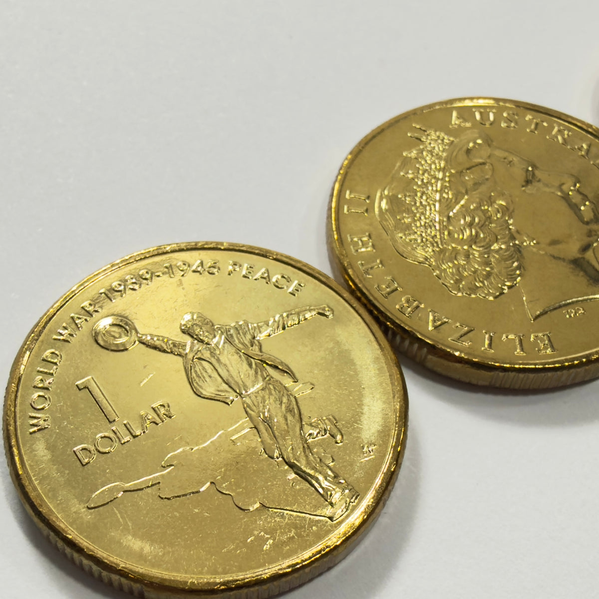2005 $1 Dancing Man Coin - Uncirculated - 60th Anniversary Of WW2 - In 2x2