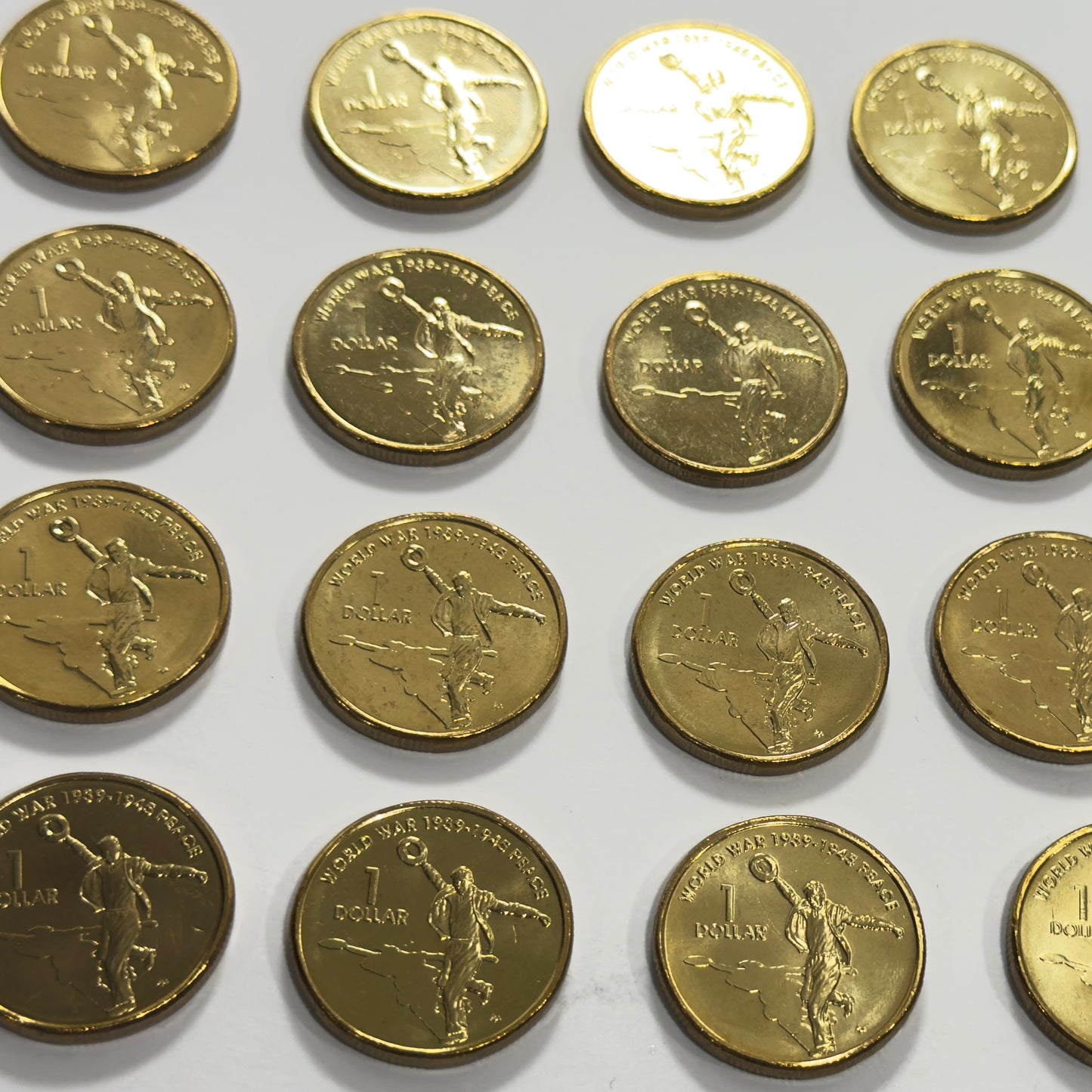 2005 $1 Dancing Man Coin - Uncirculated - 60th Anniversary Of WW2 - In 2x2