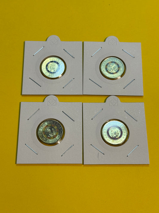 2019 MR SQUIGGLE $2 Coin Set - 4 Coins - UNCIRCULATED - comes in 2x2s - New Age Numismatics