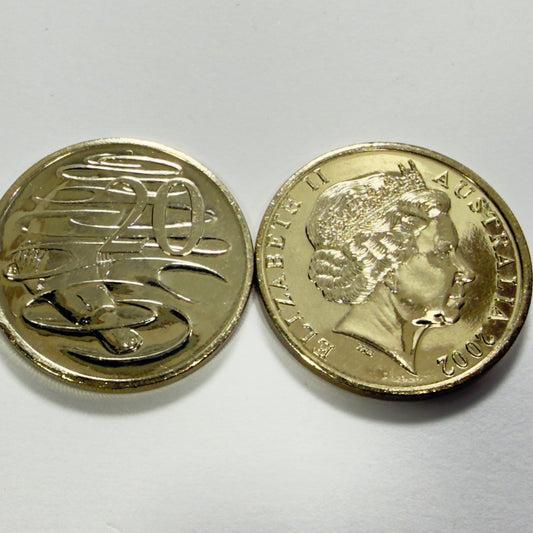 2002 20 Cent Coin - Uncirculated - Platypus - Twenty Cent 20c - comes in 2x2