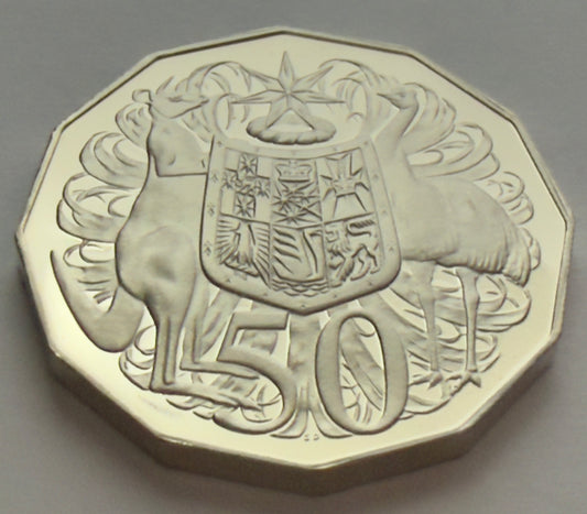 1990 50 Cent Proof Coin - Fifty Cent Proof Coin - comes in 2x2