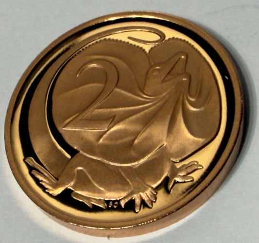 1990 2 Cent Proof Coin - Two Cent Proof Coin - comes in 2x2