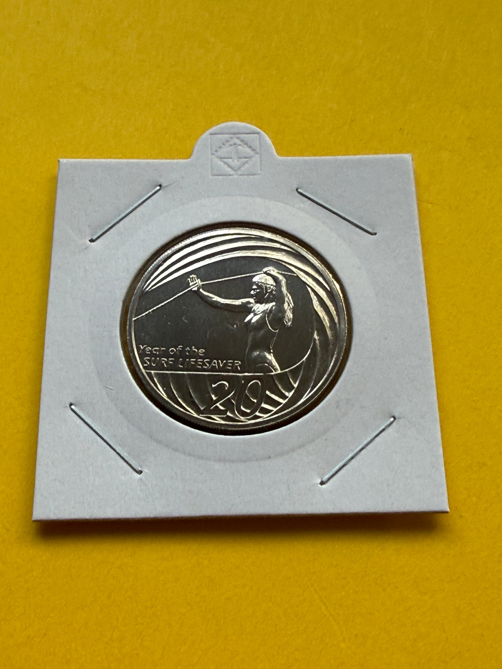 2007 20 Cent - Surf Lifesaver Coin - Uncirculated - ex mint set - comes in 2x2 - New Age Numismatics