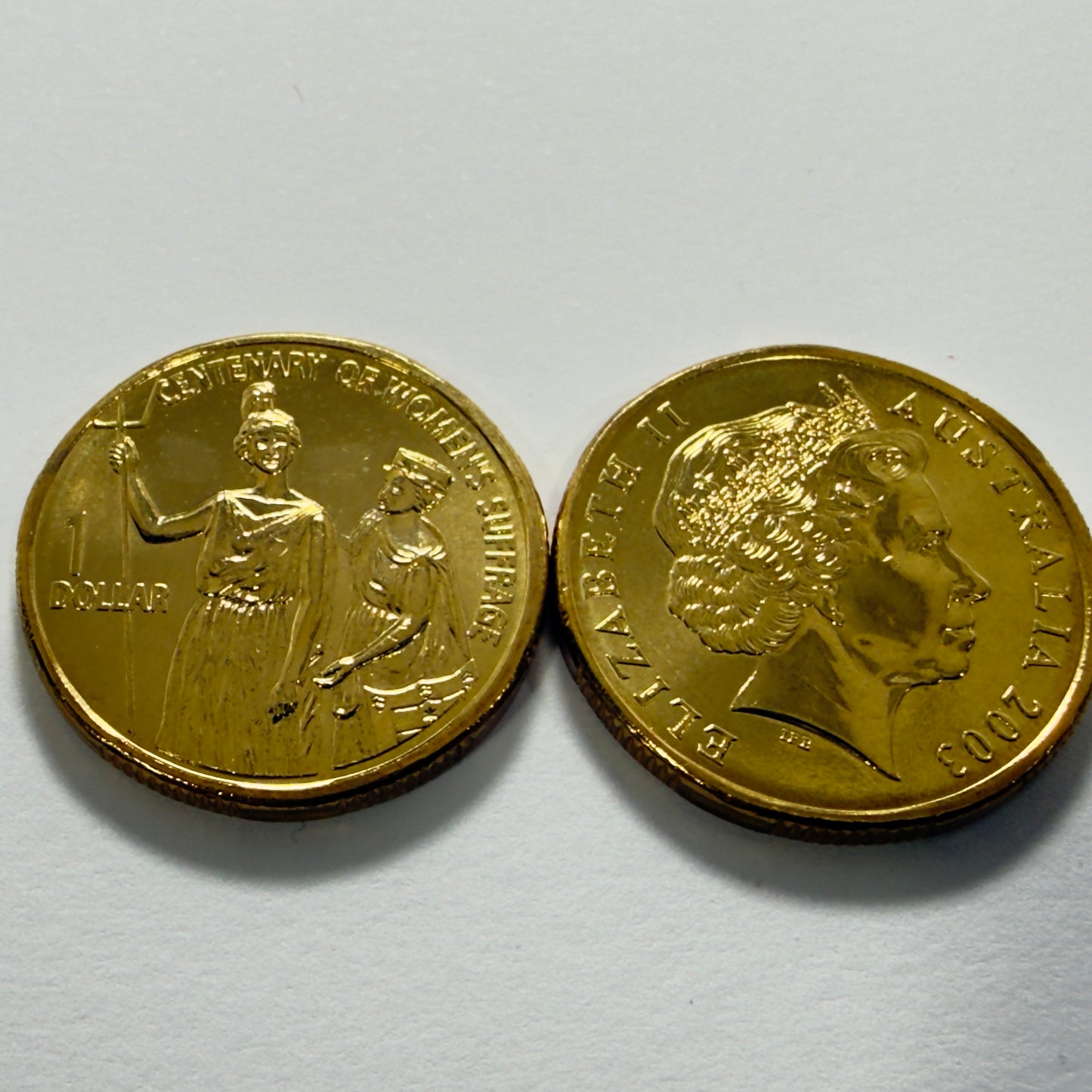 2003 One Dollar Coin - Women's Suffrage - $1 Coin - Uncirculated - in 2x2