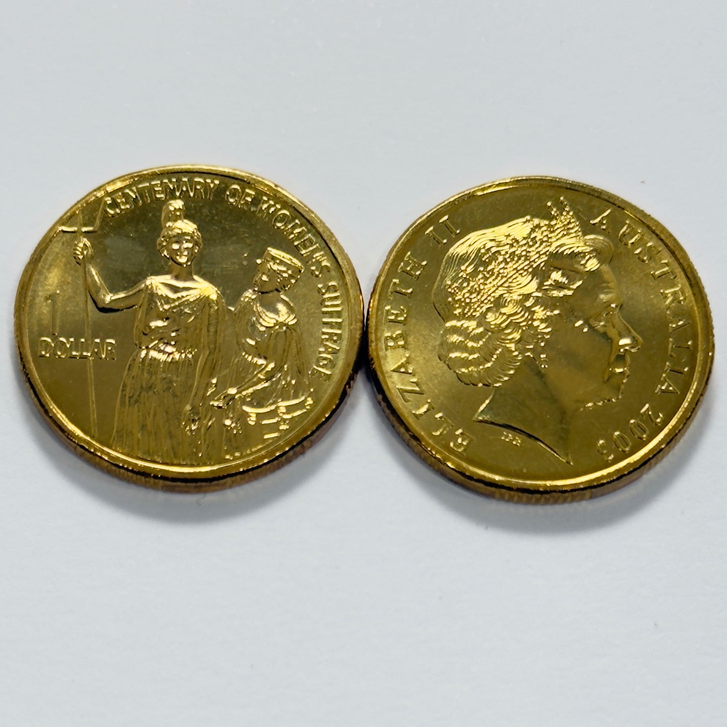 2003 One Dollar Coin - Women's Suffrage - $1 Coin - Uncirculated - in 2x2