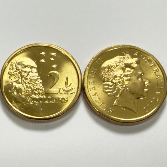 2002 $2 Elder Coin - Choice Uncirculated - ex mint set - Two Dollar - in 2x2