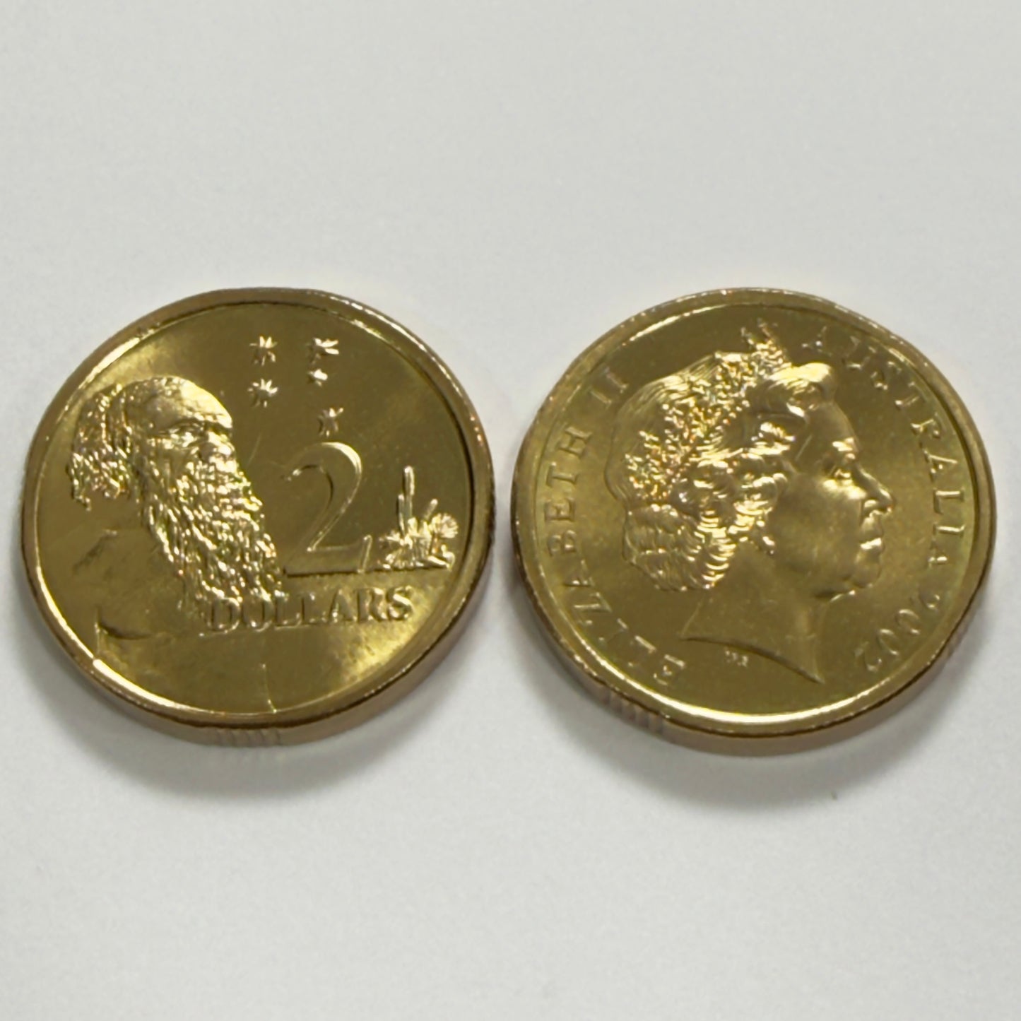 2002 $2 Elder Coin - Choice Uncirculated - ex mint set - Two Dollar - in 2x2