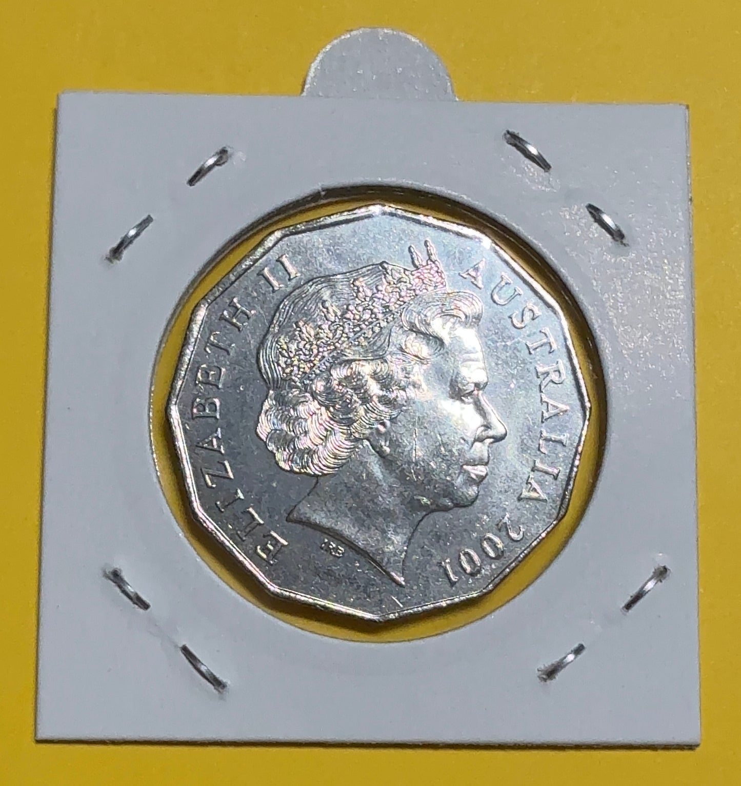 2001 50 Cent Coin - Centenary of Federation - Uncirculated - comes in 2x2
