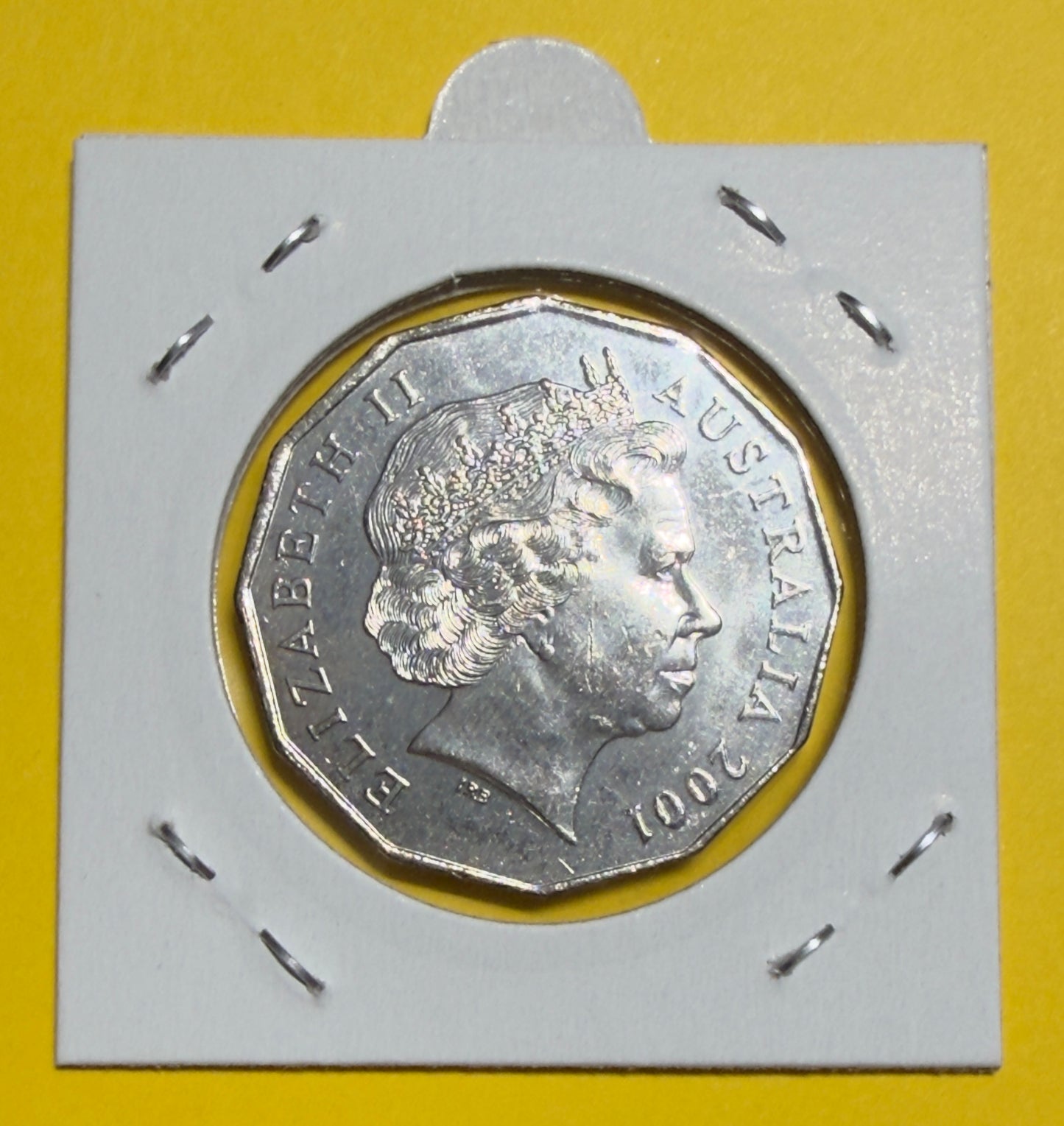 2001 50 Cent Coin - Centenary of Federation - Uncirculated - comes in 2x2