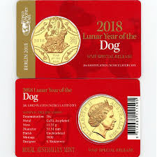 2018 Lunar Year of the Dog - WMF Special Release - Gold Plated 50 Cent - New Age Numismatics