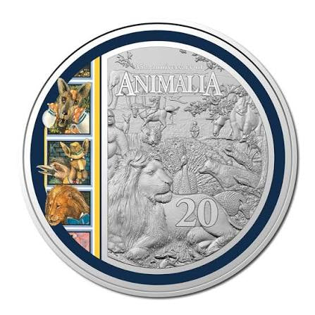 2021 20 Cent Coloured Coin - Animalia Carded 20c Coin - Twenty Cent - New Age Numismatics