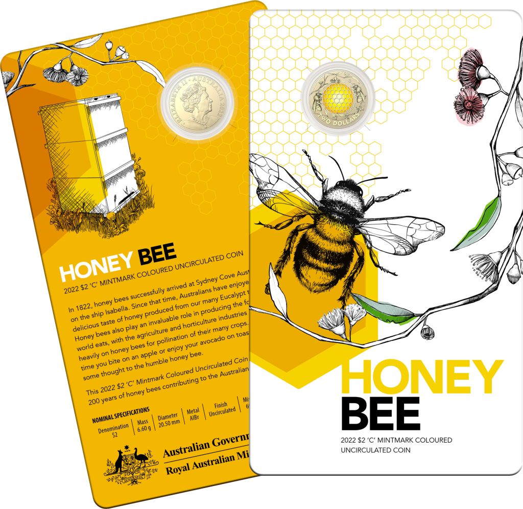 2022 $2 C Mint Honey Bee Coin - 60,000 Mintage - New Age Numismatics