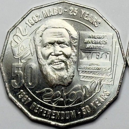 2017 MABO 50 Cent Coin - Uncirculated 50c - Eddie MABO Pride & Passion - In 2x2