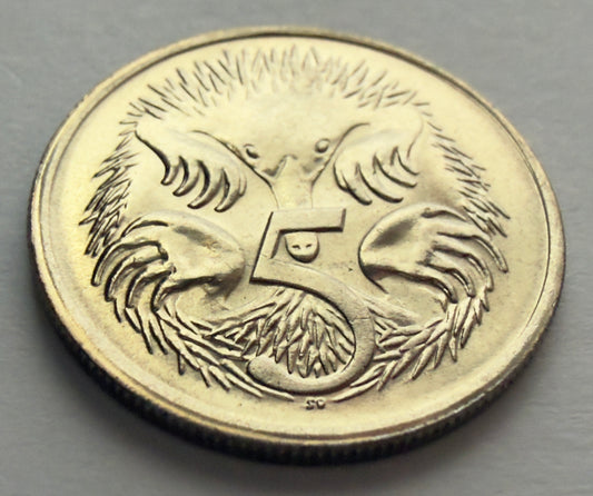 1981 5 Cent Coin - Uncirculated - Five Cent - Echidna - comes in 2x2