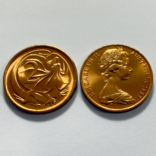 1983 2 Cent Coin - Uncirculated - Ex RAM ROLL Two Cent 2c - comes in 2x2