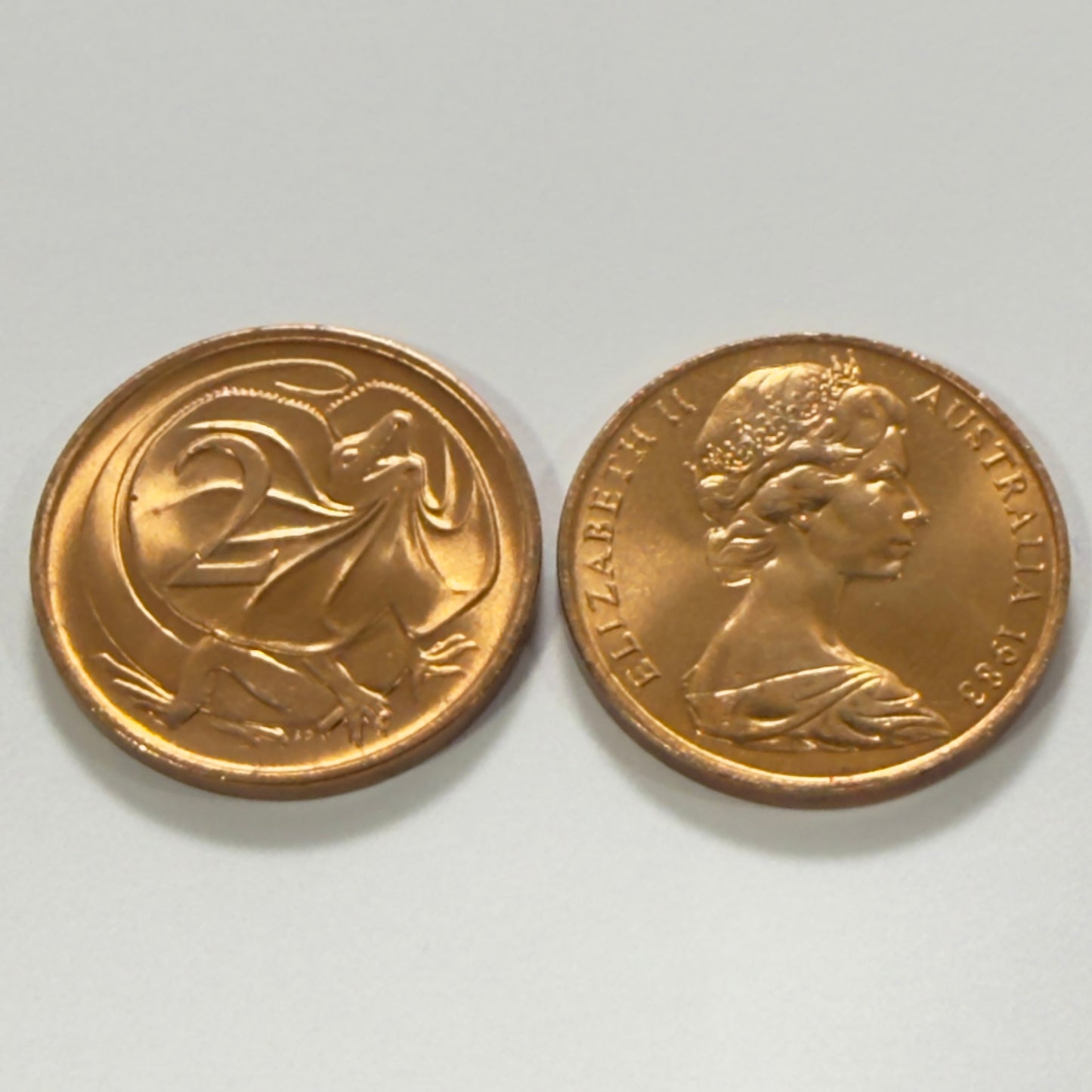 1983 2 Cent Coin - Uncirculated - Ex RAM ROLL Two Cent 2c - comes in 2x2