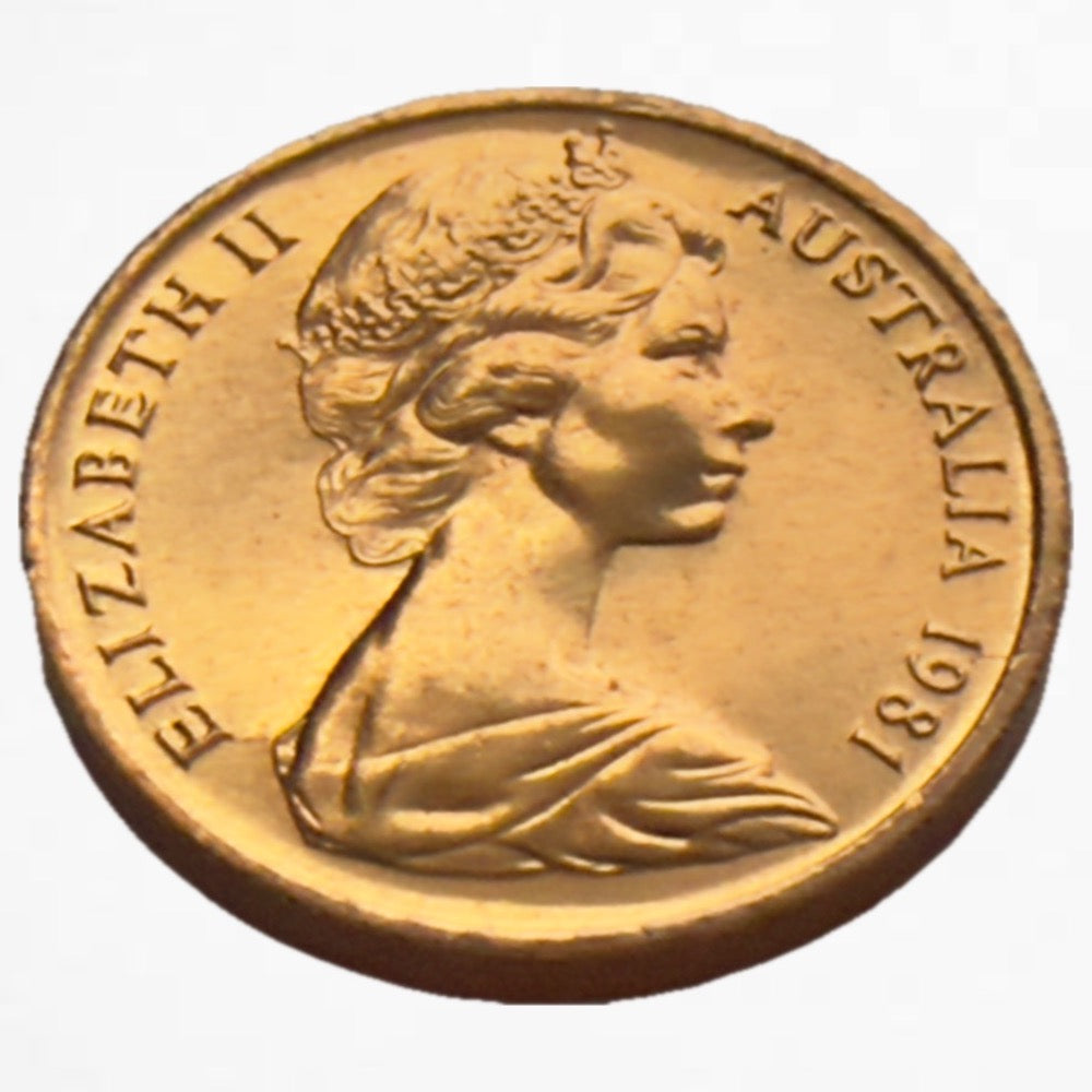 1981 One Cent Coin - Uncirculated - Ex Mint roll - 1 cent - comes in 2x2