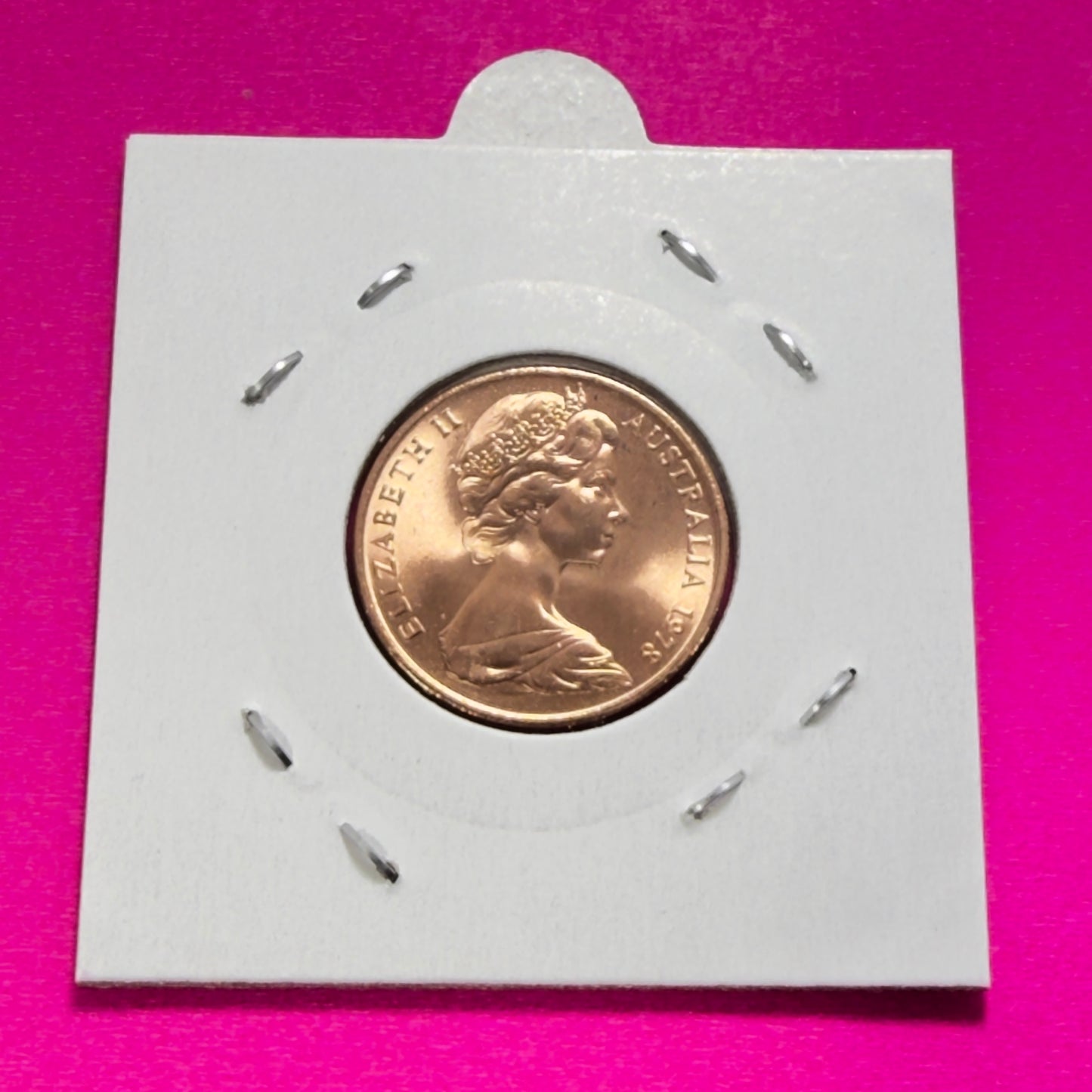 1978 2 Cent Coin - Uncirculated - Ex RAM roll Two Cent - comes in 2x2