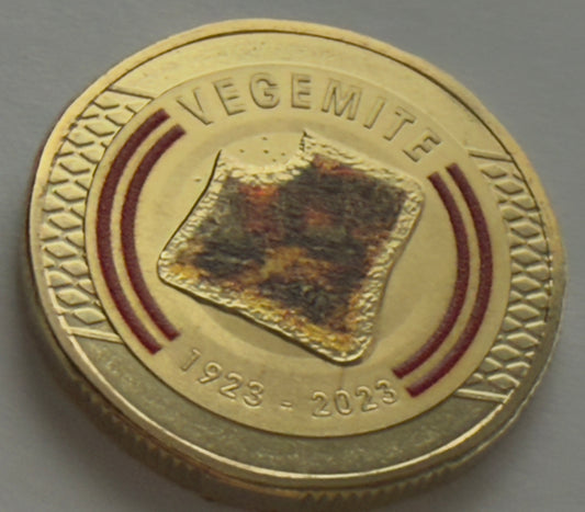 2023 $1 Coin Vegemite - Uncirculated - ex mint set coin - comes in 2x2