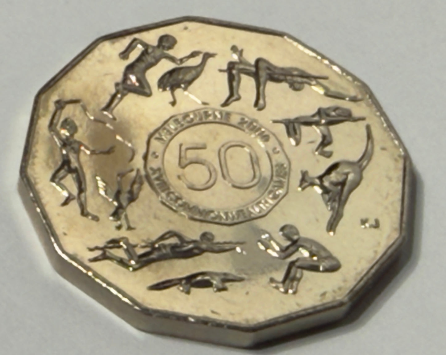 2005 50 Cent Coin - Student Design - Commonwealth Games - Uncirculated - in 2x2