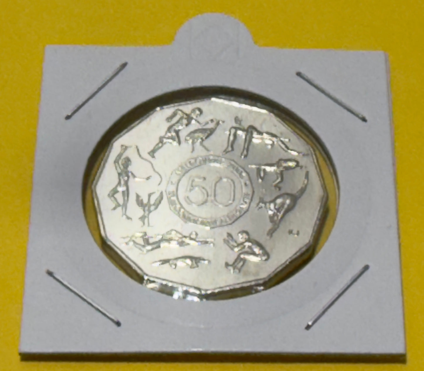 2005 50 Cent Coin - Student Design - Commonwealth Games - Uncirculated - in 2x2